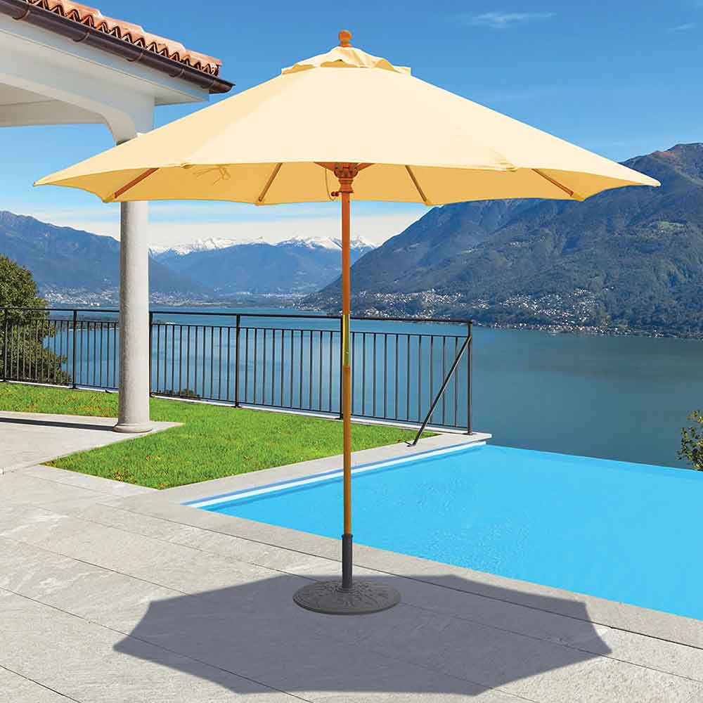 Commercial Grade Wood Market Umbrella